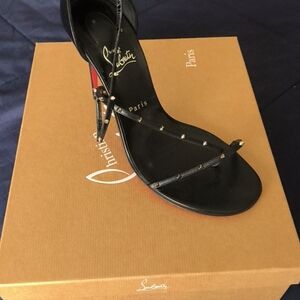 Christian Louboutin Black Strappy Sandals